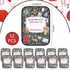 Tinideya 12 Pcs Kids Carpet Circle Seats for Class 16 Inch Round Classroom Rug Floor Cushions Soft First Day of School Educational Mat Non Slip Back to School Learning Playing Areas(Composition Book)