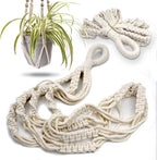 Macrame Plant Hanger with Short Rope (No Tassel) - 23 Inch - Cotton Macrame Cord for Boho Decor Flower Pots - Bohemian Chic Home Decor, Simple Indoor Outdoor Hanging Houseplants or Terrarium | 1 Pack
