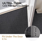 3x5 ft Area Rug Entryway Runner Rug Non Slip Washable, Boho Woven Kitchen Runner Rugs Door Mat Entry Rugs Carpet for Indoor Foyer Backdoor Hallway Floor Bedroom Living Room, Black