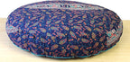 ICC Large Hippie Mandala Round Floor Pillow Cover Ottoman Pouf Cover Daybed Oversized Cotton Cushion Cover with Heavy Duty Zipper Seating Ottoman Poufs Dog-Pets Bed (Brown Elephant, 35" Round)