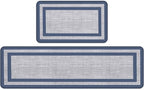 Mattitude Kitchen Mats Set of 2 Cushioned Rugs Anti-Fatigue Mats for Kitchen Floor,Waterproof Non-Slip Mats and Rugs Set for Office,Floor,Laundry 17.3"×29"+17.3"×59",Blue