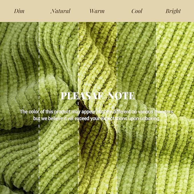 BATTILO HOME Apple Green Throw Blanket for Couch, Soft Chenille Knit Throws with Tassels for Home Decor, Spring Green Throws for Couch Cover, 60"x80"