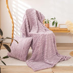 YUSOKI Sherpa Throw Blanket-3D Stylish Design Super Soft Fuzzy Cozy Warm Blanket Thick Plush Fluffy Furry Blankets for Teen Girls Women Couch Bed Sofa Chair Men Boys Gift(Rose Pink,50"x65")