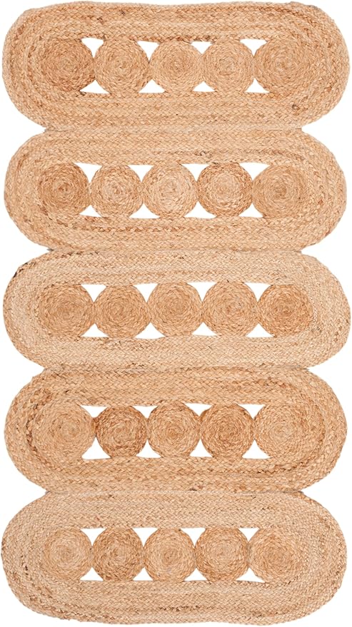 SAFAVIEH Natural Fiber Collection Accent Rug - 2'3" x 4', Natural, Handmade Farmhouse Rustic Country, Ideal for High Traffic Areas in Entryway, Living Room, Bedroom (NF365B)