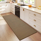 2x5 ft Hallway Runner Rug Boho Woven Washable Kitchen Runner Rugs Mat Non Slip, Soft Entryway Laundry Hall Runner Floor Carpet for Indoor Backdoor Bedroom Kitchen Living Room, Dark Brown/Coffee