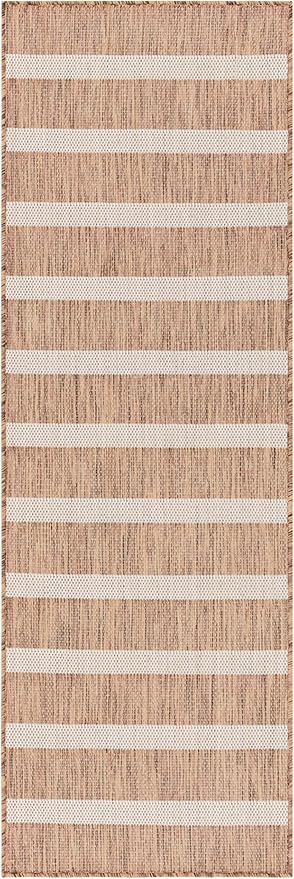 Nourison Home Positano Jute Ivory 2' x 6' Area Rug - Easy Clean, Non Shedding, Bed Room, Living Room, Dining Room, Kitchen (6' Runner)