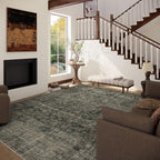 Washable Living Room Area Rug: 9x12 Rugs for Bedroom Vintage Stain Resistant Non Slip Low Pile Large Boho Carpet for Kitchen Dining Room Farmhouse Kids Room Nursery