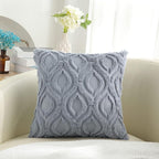decorUhome Cozy Textured Euro Sham Throw Pillow Covers 26x26 Inch Set of 2, Soft Plush Faux Wool Blue Grey Accent Couch Pillow Covers for Modern Farmhouse Sofa Bed Living Room