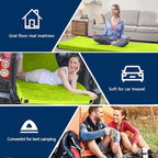 CYMULA Memory Foam Camping Mattress Pad, CertiPUR-US Sleeping Mat, Portable Roll Up Mattress for Adults, Camping Bed Pads for Sleepover, Car Bed with Travel Bag