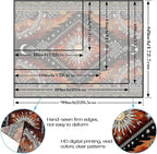 Accnicc Hippie Sun and Moon Tapestry Boho Mandala Floral Wall Tapestry for Bedroom Aesthetic Vintage Plant Celestial Dark Brown Large Tapestries Wall Hanging for Dorm Living Room Decor 80 x 60 Inch