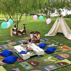 Extra Large Picnic Blankets Waterproof Foldable (60"x 80") Boho Beach Blanket Waterproof Sandproof,3-Layer Thicking Mat Outdoor Packable Camping Blanket
