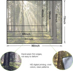 Onivein Forest Tapestry Nature Sunlight Streaming Through Green Trees Wall Hanging for Bedroom Living Room Office Decor 60 x 40 Inches