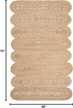 SAFAVIEH Natural Fiber Collection Accent Rug - 4' x 6', Natural, Handmade Farmhouse Rustic Country, Ideal for High Traffic Areas in Entryway, Living Room, Bedroom (NF365B)