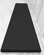 Color&Geometry Anti Fatigue Cushion Kitchen Mat for Floor -24"x87",Wide,Easy Clean, Water & Oil Proof, Anti Slip, Foam Rubber Runner Rug for Front Sink Comfort Standing,Black