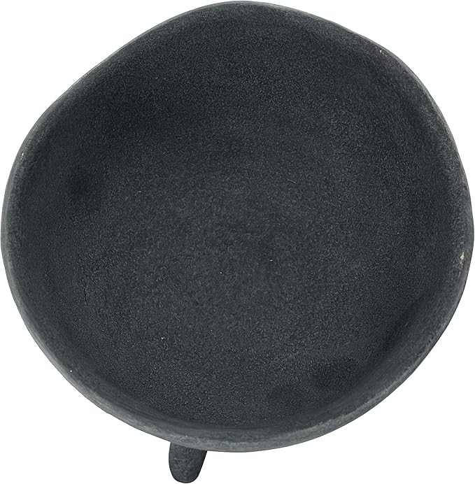 Creative Co-Op Boho Terracotta Footed Bowl, Slate Grey