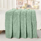 50x70 Inch Green Throw Blanket - Soft & Fluffy Fleece, Cute & Aesthetic, Perfect for Sofa, Couch, Chair, Bed, Living Room & Bedroom, All-Season Use, Plush & Cozy Decorative Blanket