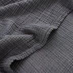 Boho Throw Blanket, 100% Cotton Ultra Soft Luxury Throw Rustic Quilt, Muslin Breathable Soft Bed Throw ，All Throw for Sofa Couch Chair 60×80 Inch (Grey Blanket, 60x80 Inch)