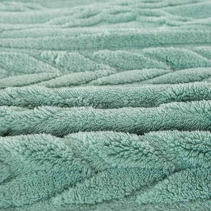 YUSOKI Twin XL Blanket Single Layer,Weight(3.1lb),370GMS-3D Stylish Design for Gift Home Decor (Light Green,65"x90")