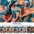 Boho Throw Blanket 60"x80" 100% Cotton Twin Bird Blanket, Breathable Lightweight Spring Decorative Reversible Blankets with Fringe for Couch Vintage Decor