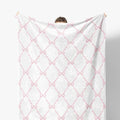 Coquette Pink Bow Blanket, Preppy Throw for Couch Bed Sofa, Cute Girly Bedroom Decor for Girls Women, Coquette Room Decor, 50x60 Inches
