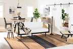 SAFAVIEH Area Rug 8x10 - Natural Fiber Collection - Large - Natural & Navy, Handmade Braided Jute, Stripe Pattern, Ideal for Living Room, Bedroom, Dining Space (NFB262N)