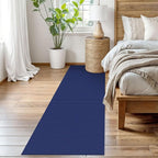 EARTHALL Woven Runner Rug 2.6x8 Ft Washable Runners for Hallways Wide Non Slip Rubber Backed Kitchen Runner Braided Indoor Floor Carpet for Entryway Hallway Kitchen Bedroom, Royal Blue/Navy