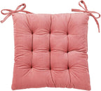 HLOVME Corduroy Chair Cushion with Ties Ultra Soft Warm Floor Cushion for Kids Reading Nook Comfortable Square Seat Cushion for Adult 15.7”x15.7”, Cosmos