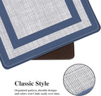 Mattitude Kitchen Mats Set of 2,Cushioned Anti-Fatigue Non-Skid Rug Sets Ergonomic Comfort Standing Mat for Kitchen, Floor, Office, Sink, Laundry, Blue and Gray
