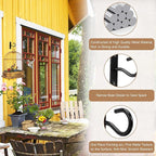 4Pack 2.5Inch Ceiling Hooks for Hanging Plant, Hanger for Indoor and Outdoor Planters Pots Holder, Wall Hook for Plant, Flower Basket, Wind Chimes, Lanterns, Lights, Bird Feeders, Home Decor