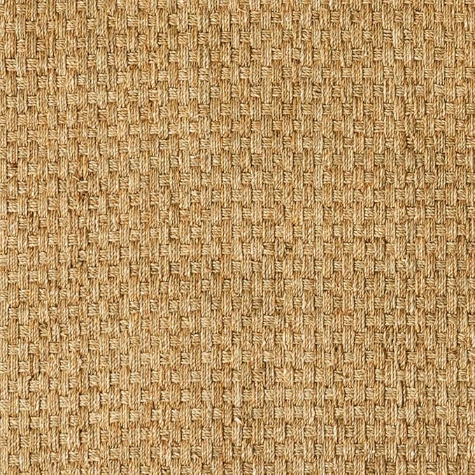SAFAVIEH Area Rug 8' Round - Natural Fiber Collection - Natural & Ivory, Seagrass, Basketweave Pattern with Border (NF114J)
