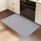 2x3 ft Indoor Door Mat Entryway Rug Non Slip Woven Washable Area Rugs Kitchen Mats for Floor, Front Entry Rug Entrance Doormat for Hall Porch Bathroom Kitchen Bedroom, Easy Clean, Gray 24"x36"