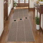 Tangsoo Rainbow Easy Jute Rug 2x6 Washable Runner for Hallways,Non-Slip Thin Farmhouse Carpet Modern Kitchen Indoor Outdoor Runner Door Mat for Porch Laundry Bedroom Living Room Entryway