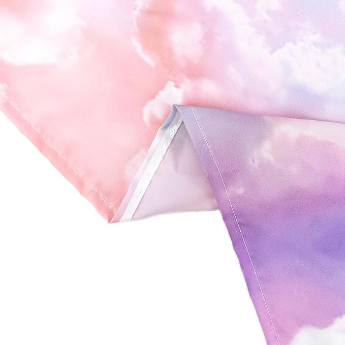 HVEST Rainbow Cloud Tapestry Wall Hanging, Rainbow and Pink Cloud Pastel Wall Decor, Aesthetic Nature Landscape Tapestry for Living Room Bedroom Aesthetic Decor, 59x51 Inches