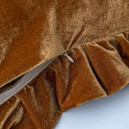 Velvet Throw Pillow Cover Soft Decorative Luxurious Solid Square Cushion Case for Sofa Couch Bedroom Farmhouse,Pack of 2, 18 x 18 Inches, Golden Camel