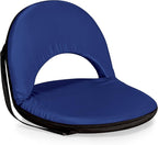 PICNIC TIME Oniva Portable Reclining Stadium Seat with Back Support, Folding Bleacher Chairs with Back and Cushion, Thick Padded Bench Seat and Armrest, Includes Six Backrest Positions