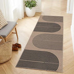 GarveeHome Modern Rainbow Easy Jute Runner Rug, 2x8 Runner Rug for Hallways - Non-Slip Indoor Outdoor Carpet, Washable for High Traffic Laundry Room, Kitchen, Entryway