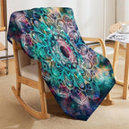 Colorful Mandala Throw Blanket Bohemian Boho Galaxy Blanket for Sofa Bed Couch Chair Or Dorm 30"x40"