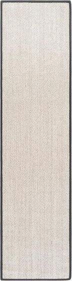 SAFAVIEH Natural Fiber Collection Runner Rug - 2'6" x 10', Marble & Dark Grey, Sisal, Woven Design with Border (NF143D)
