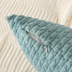 Kevin Textile 14x22 Inch Pillow Cover 1 Pack Boho Decorative Soft Striped Corduroy Lumbar Farmhouse Accent Rectangle Cushion Case for Living Room Couch Sofa Bed, Dusty Green