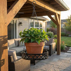 Hanging Planter with Metal Chain & Wall Hook, Stylish Indoor Outdoor Plant Hanger with 11 Inch Pot for Patio, Balcony, Porch Home Decor
