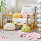 Seashell Throw Pillows, Shell Shaped Throw Pillows, Soft Home Decorative Pillow Plush Cushion for Bed Couch Living Sofa Room Decor Accent Throw Pillow (13x10 Inch, Dusty Pink)