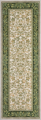 GarveeHome Runner Rugs 2x6 Kitchen Runner Rug Non Slip Washable Runners for Hallways, Boho Vintage Rugs with Rubber Backing Low-Pile Indoor Long Carpet for Entryway Bedroom Light Green