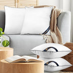 Utopia Bedding Throw Pillow Inserts (Pack of 4, White), 12 x 12 Inches Decorative Indoor Pillows for Sofa, Bed, Couch, Cushion Sham Stuffer
