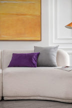 Lumbar Pillow Covers 12x20 Purple: Pack of 2 Cozy Soft Velvet Rectangular Modern Luxury Decorative Throw Pillow Cases for Sofa Couch Living Room Bed Home Decor