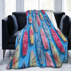 Hawaii Throw Blanket Soft Flannel Blanket 60"x50" in Bed Blanket Home Decor for Room Sofa Couch All Season