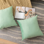 NiNi ALL Decorative Throw Pillow Covers Velvet 28x28 Inch Pack of 2 Sage Green Cushion Covers Soft for Couch Sofa Bedroom Living Room Outdoor