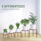5-Pack Decent Metal Plant Stands, Heavy Duty Flower Pot Stands for Multiple Plant, Anti-Rust Iron Plant Pot Shelf, Decoration Racks for Home Indoor and Outdoor (5 Pack Bronze)
