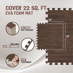 Yes4All EVA Interlocking Mats, Puzzle Floor Tiles, Foam Floor Padding with Border for Furniture, Home Space, Living Room, Garage 11,22,32 SQFT