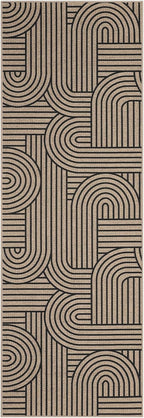 GarveeHome Easy Jute 2x8 Runner Rugs Modern Rainbow Rug for Hallway Kitchen Non Slip Indoor Outdoor Runner Door Mat for Laundry Porch Bathroom