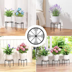 Plant Stand 1 PCS-10.2 IN Flower Pot Stand Plant Rack for Indoor and Outdoor Courtyard Gardens Black